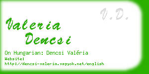 valeria dencsi business card